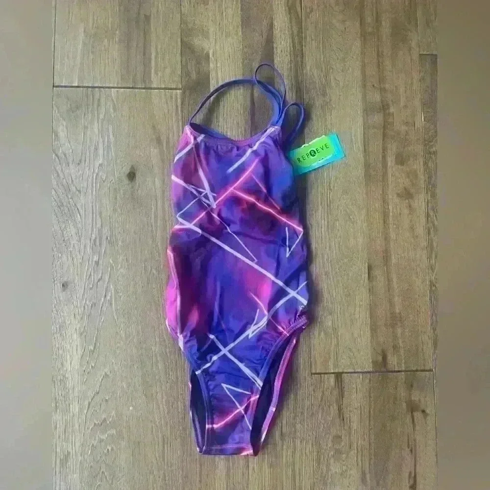 NWT Speedo Women’s Sz 30 Double Strap Eco Endurance Cheeky‎ Fit Swimsuit
